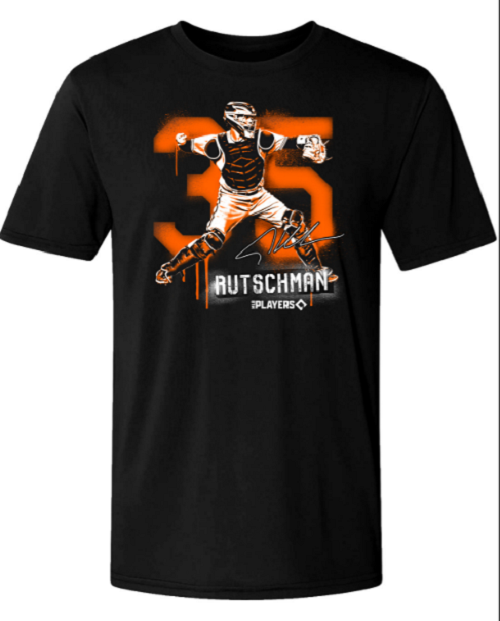 Black Orioles Rutschman Graffiti Men's T-shirts