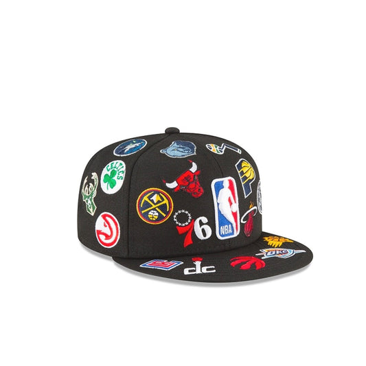 NBA All Over Logos New Era 59FIFTY Fitted Hat