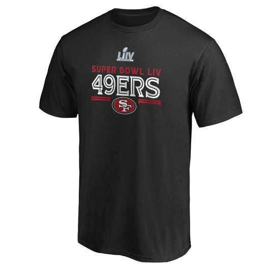 San Francisco 49ers NFL Pro Line Super Bowl LIV Bound Gridiron Tee Shirt - Black