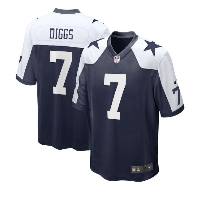 Dallas Cowboys Trevon Diggs #7 Nike Youth Throwback Game Jersey - Blue/White