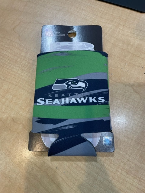 Seattle Seahawks Paintbrush Can Cooler