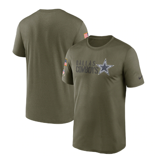 Dallas Cowboys Nike "Dri-Fit" Salute to Service Short Sleeve T-Shirt- Green
