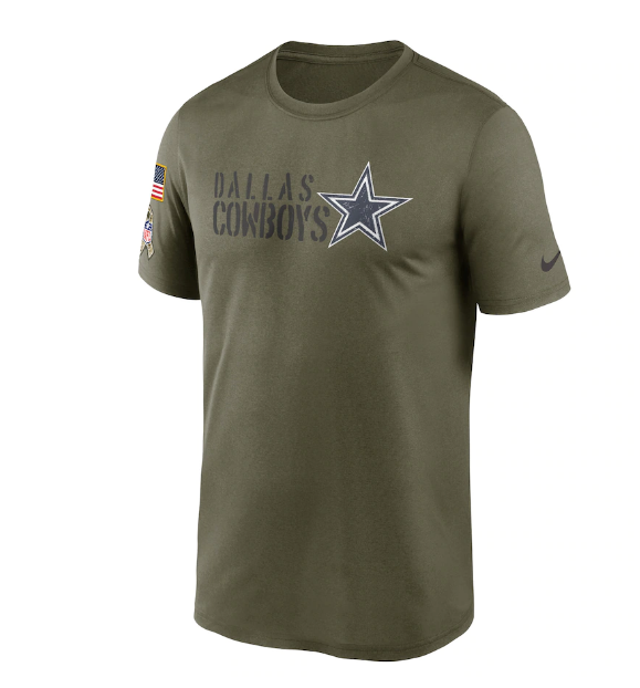 Dallas Cowboys Nike "Dri-Fit" Salute to Service Short Sleeve T-Shirt- Green