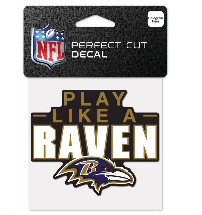 Baltimore Ravens Wincraft Slogan 4X4 Perfect Cut Decal