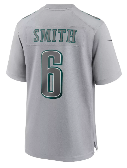 Philadelphia Eagles #6 DeVonta Smith Super Bowl LVIII Atmosphere Youth Jersey - Gray