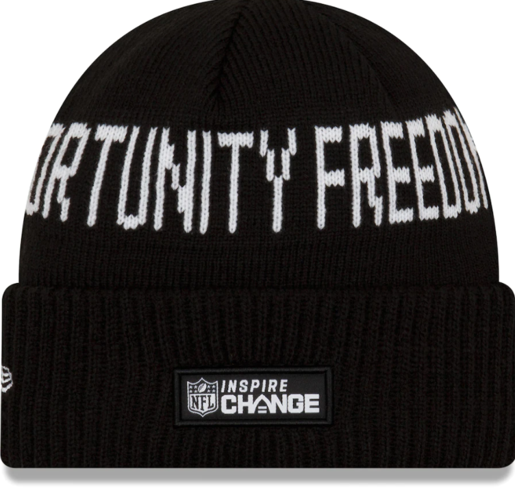 New York Giants New Era Black Team Social Justice Cuffed Knit Hat