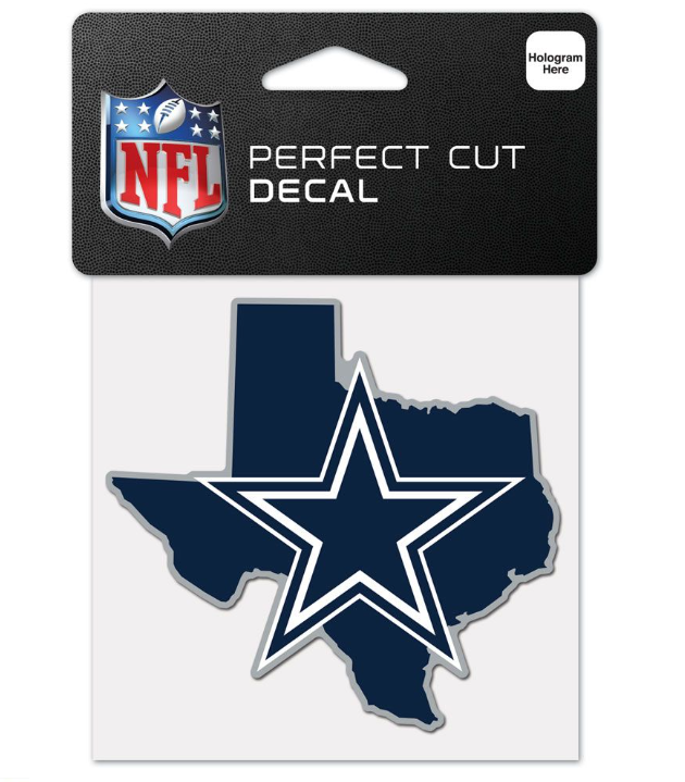 Dallas Cowboys Wincraft State 4X4 Perfect Cut Decal