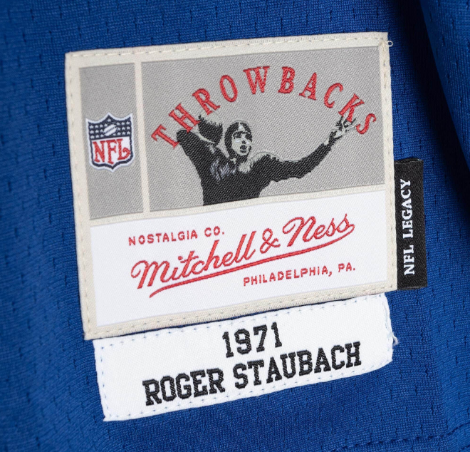 Dallas Cowboys #12 Roger Staubach Mitchell & Ness Legacy Mens Jersey - Blue