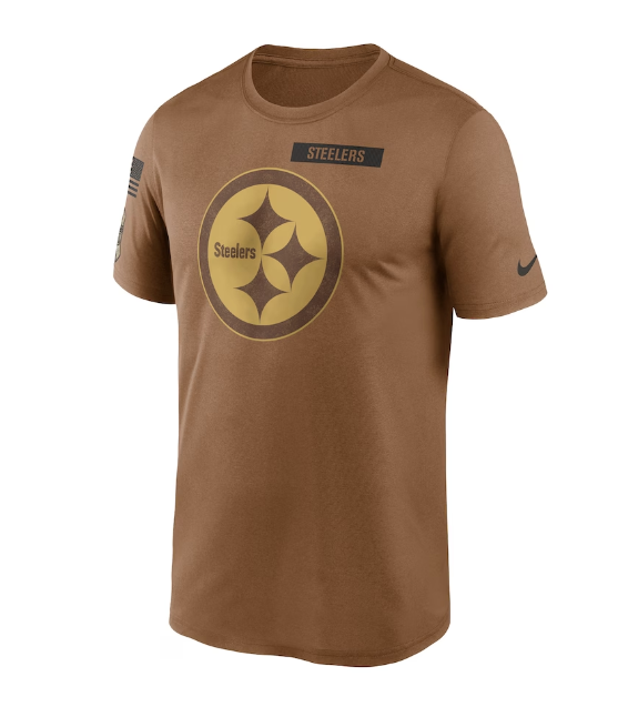 Pittsburgh Steelers Nike Salute to Service T- Shirt- Tan