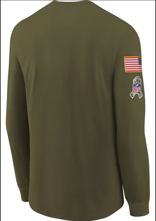 Pittsburgh Steelers Nike Olive Salute to Service Team Logo Long Sleeve T-Shirt