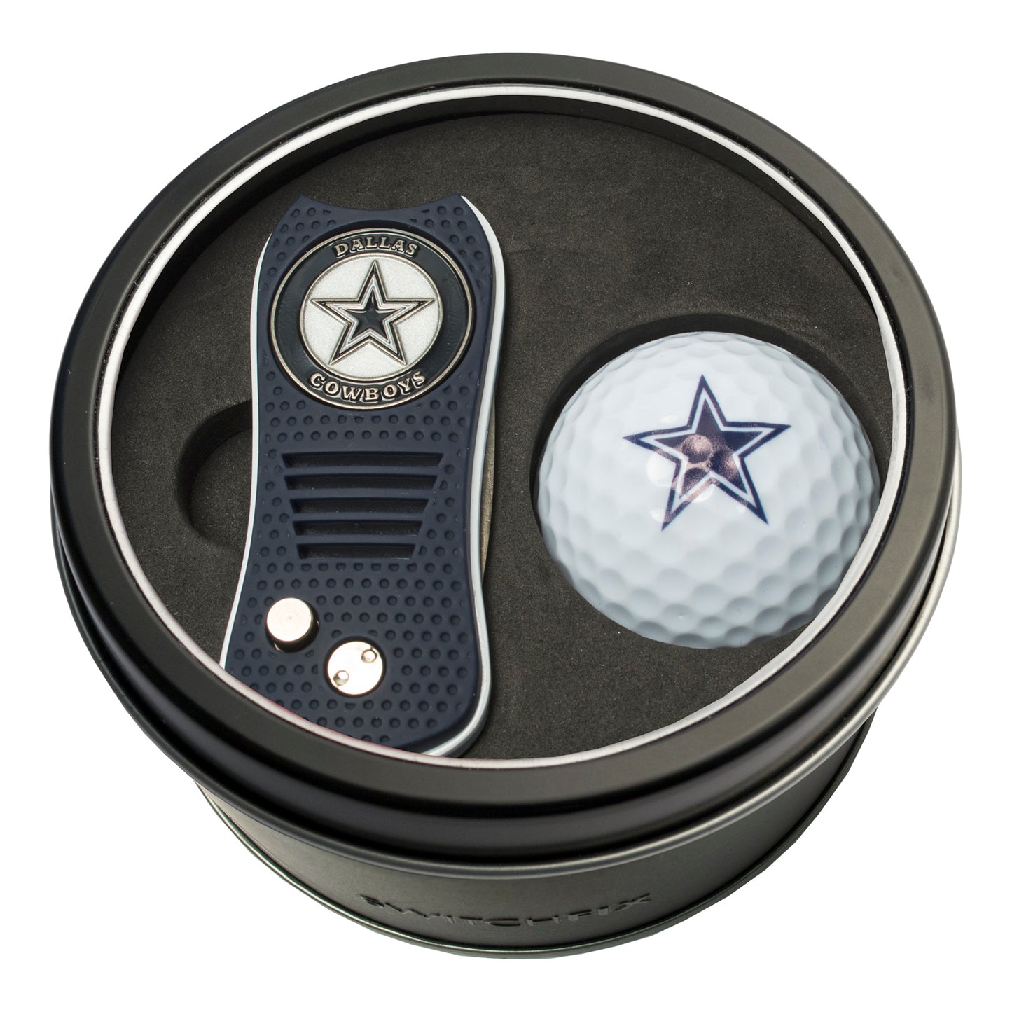 Dallas Cowboys "Team Golf" Golf Ball + SwitchFix Divot Tool Tin Gift Set