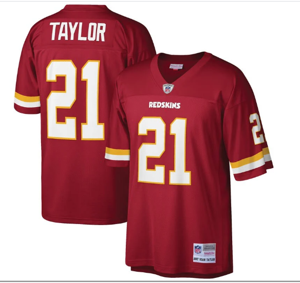 Washington Redskins Mitchell & Ness # 21 Sean Taylor Legacy Jersey-Burgandy