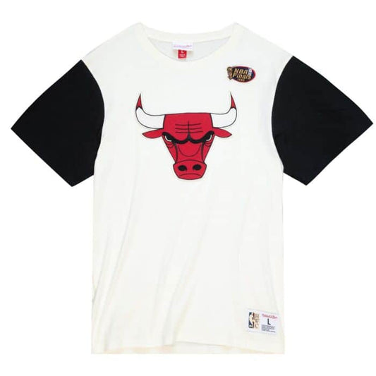 Chicago Bulls Mitchell & Ness Hardwood Classic Collection Color Block T-Shirt