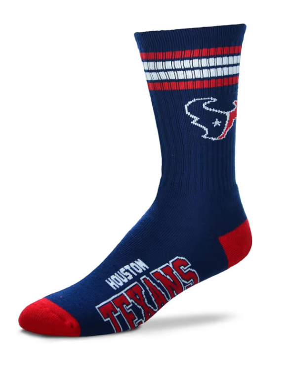 Houston Texans For Bare Feet Adult Blue Deuce Sock
