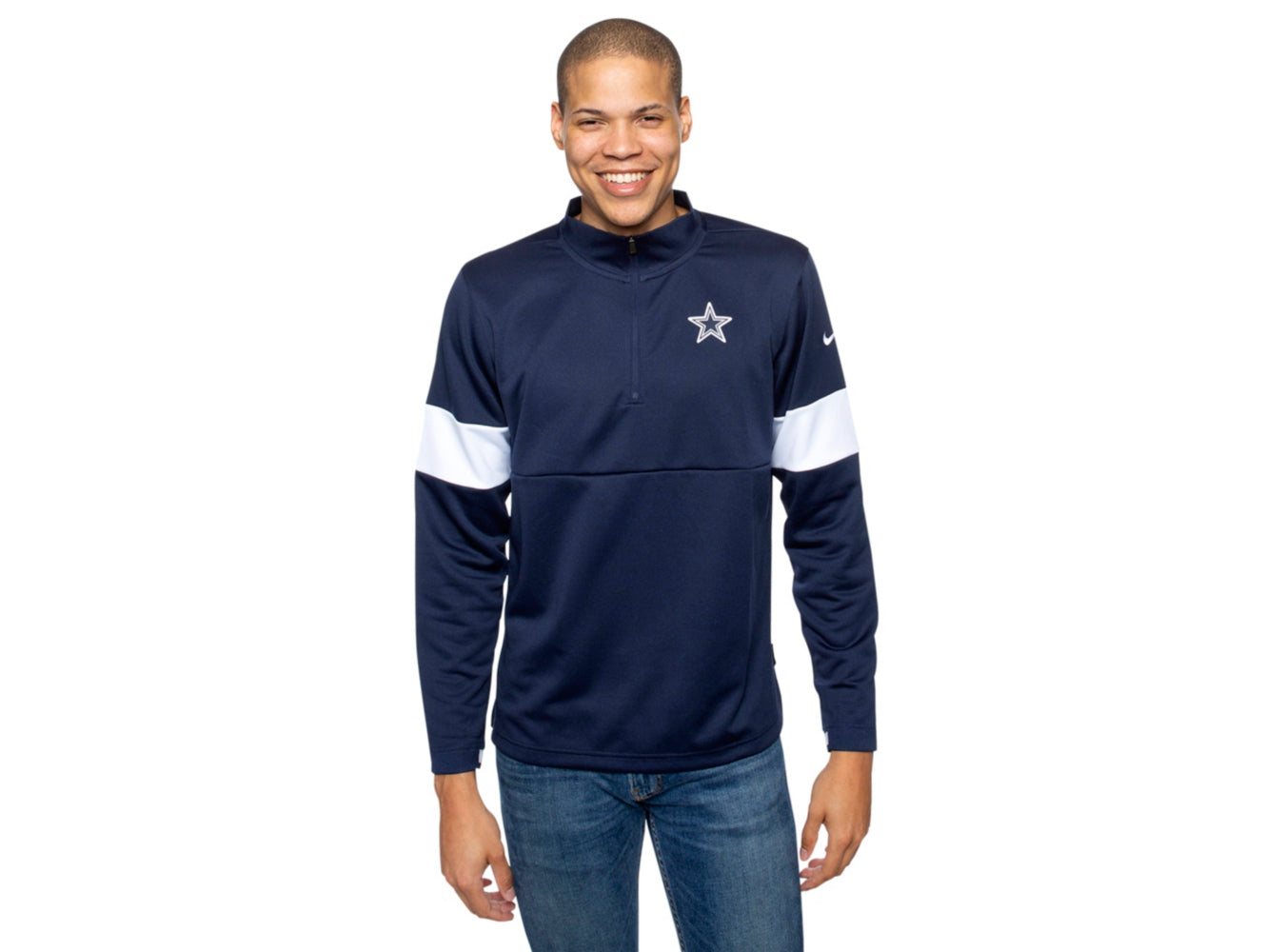 Dallas Cowboys Nike Mens Sideline Therma Half-Zip Top - Navy