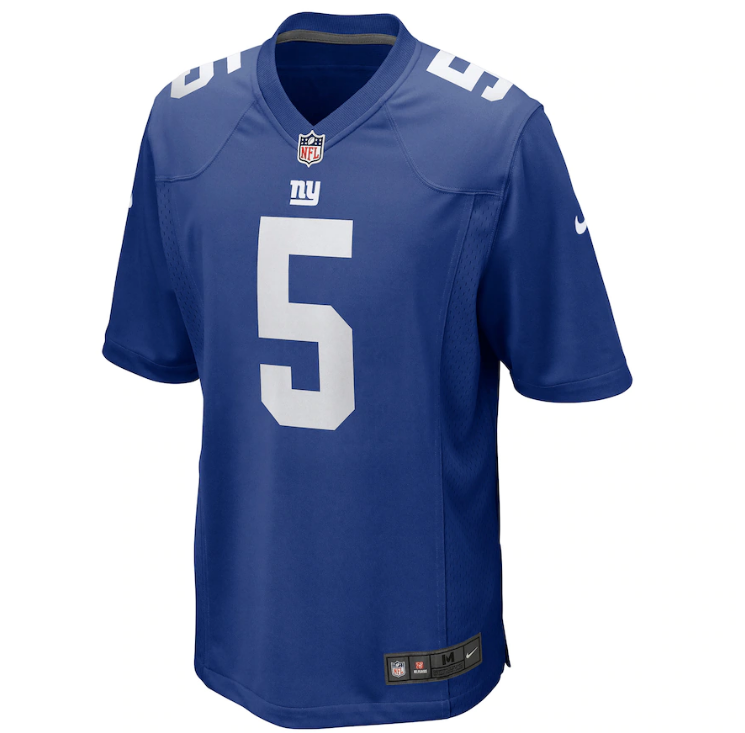 New York Giants #5 Kayvon Thibodeaux Youth Game Jersey - Blue