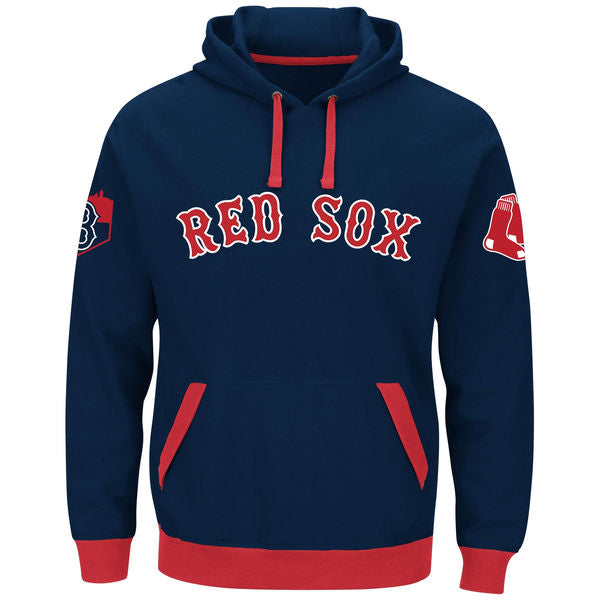 Boston Red Sox Majestic Navy Third Wind Fleece Hoodie