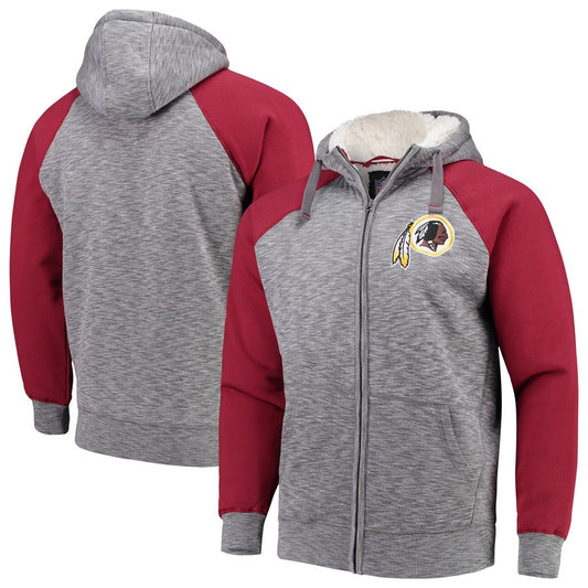 Washington Redskins Heathered Gray/Burgundy Turning Point Hooded Jacket by G-III