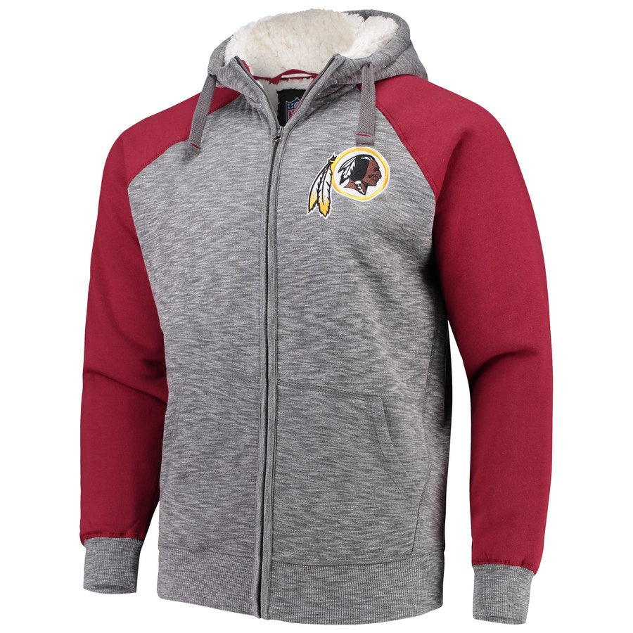 Washington Redskins Heathered Gray/Burgundy Turning Point Hooded Jacket by G-III