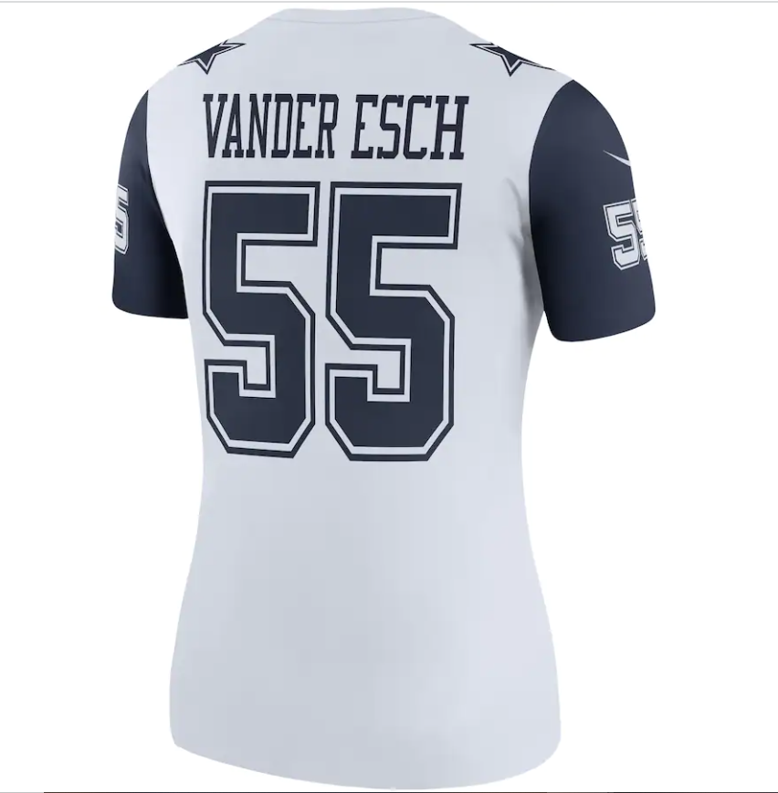 Dallas Cowboys Nike Women's #55 Leighton Vander Esch Legend Jersey- White