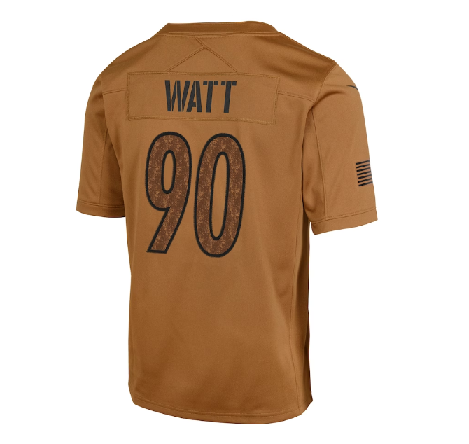 Pittsburgh Steelers Nike Youth #90 T.J. Watt Salute to Service Jersey