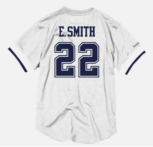 Dallas Cowboys #22 Emmitt Smith 75th Anniversary Mitchell & Ness Jersey - White