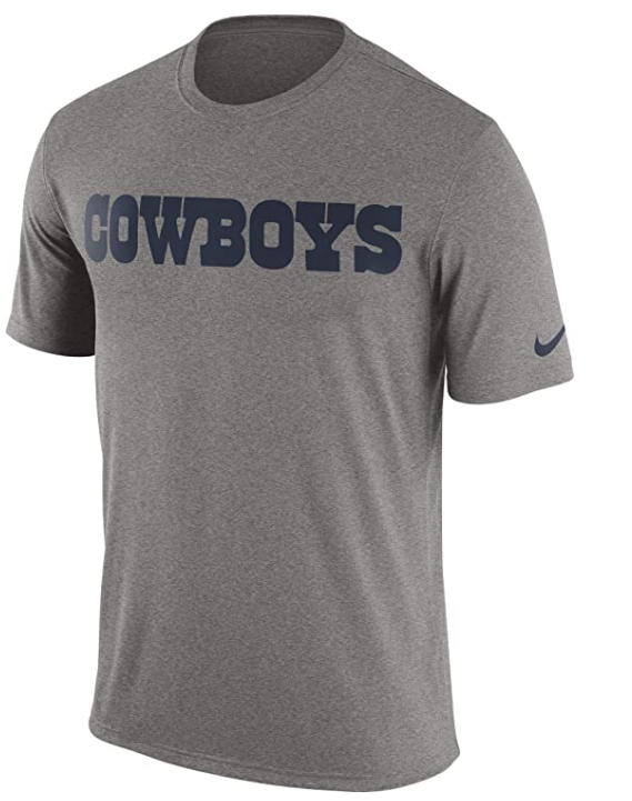 Dallas Cowboys Nike Legend Essential Wordmark T-shirt - Gray