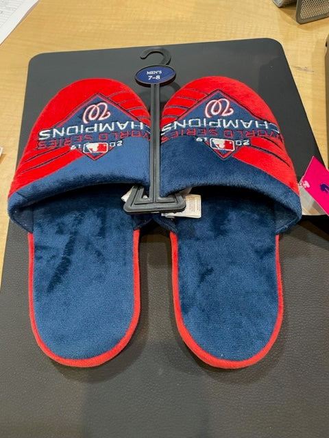 Washington Nationals World Series Champions Mens Foco MLB Slippers