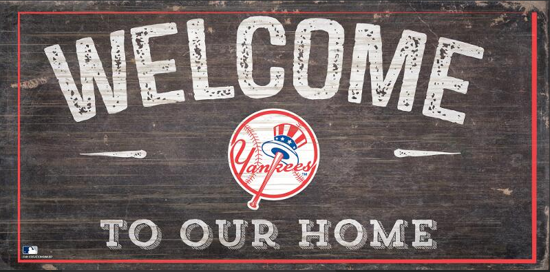 New York Yankees Fans Creations Welcome Wood Sign