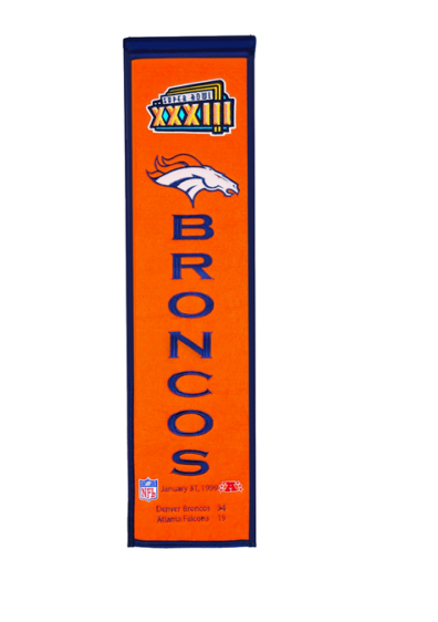 Denver Broncos 8 X 32 Super Bowl Champions Heritage Banner